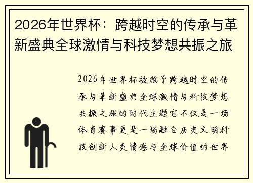 2026年世界杯：跨越时空的传承与革新盛典全球激情与科技梦想共振之旅